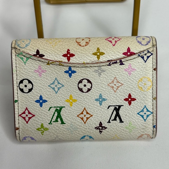 Takashi Murakami X Louis Vuitton White Monogram Multicolor Business Card Holder - Picture 4 of 11